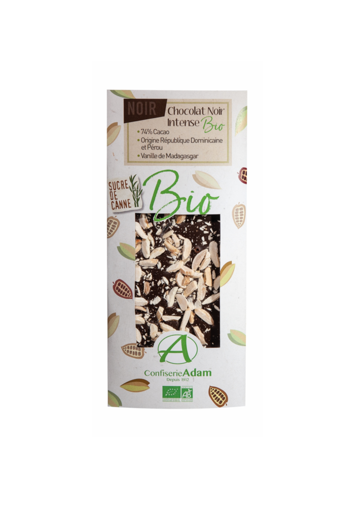 Tablette chocolat au lait Bio - Confiserie Adam